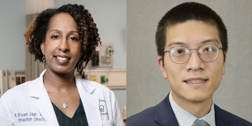 Kellie Bryant, Nursing; David Wang, Anesthesiology