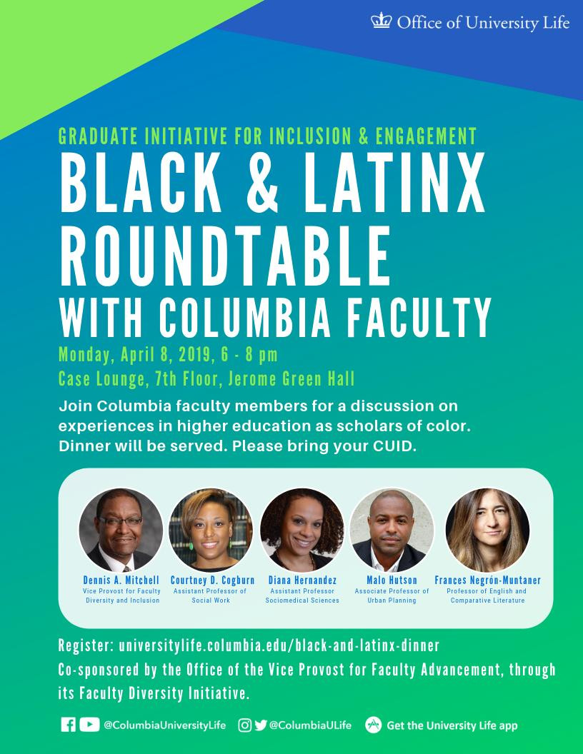 Black and Latinx Roundtable Poster Black and Latinx Roundtable Poster