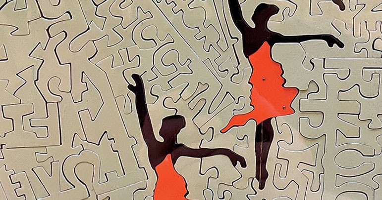 abstract image of dancing women