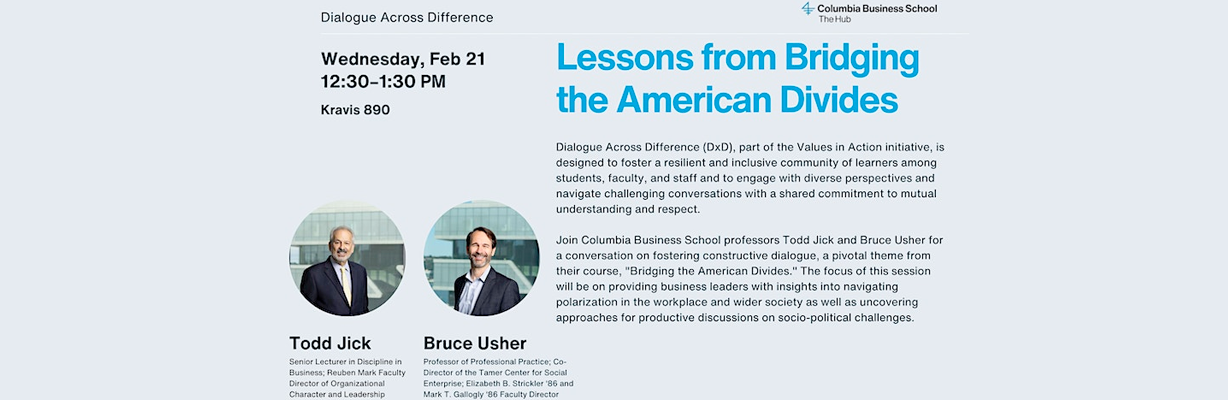 Bridging the American Divides event poster