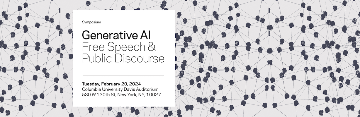 Generative AI, Free Speech & Public Discourse symposium event graphic