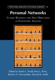 Cover image of book Personal Networks. Black and blue background with orange illustration of human figures.