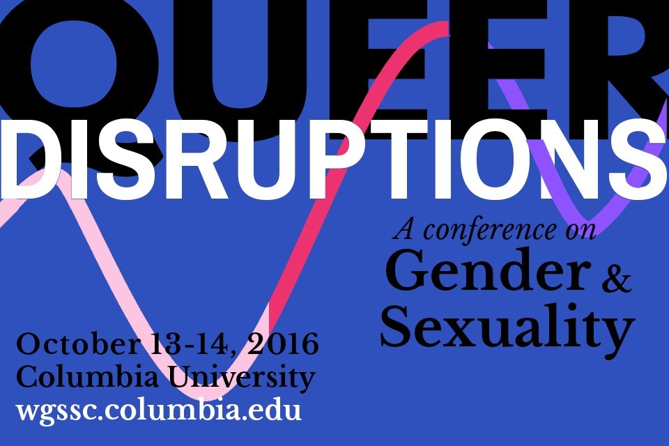 Event poster for Queer Disruptions conference - 2016