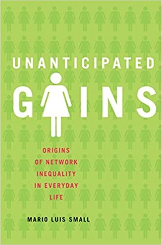 Book cover for unanticipated gains. Lime green with silhouettes of human figures