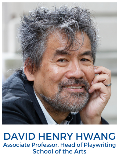 Headshot of Henry David Hwang smiling with gray hair