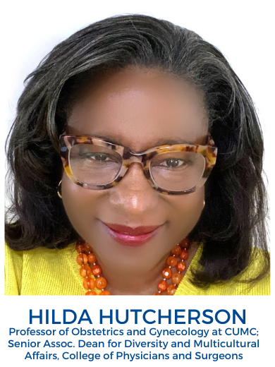 Head shot of Hilda Hutcherson wearing a yellow shirt and orange necklace