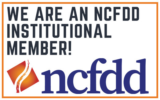 Text: We are an NCFDD Institutional member! with NCFDD logo