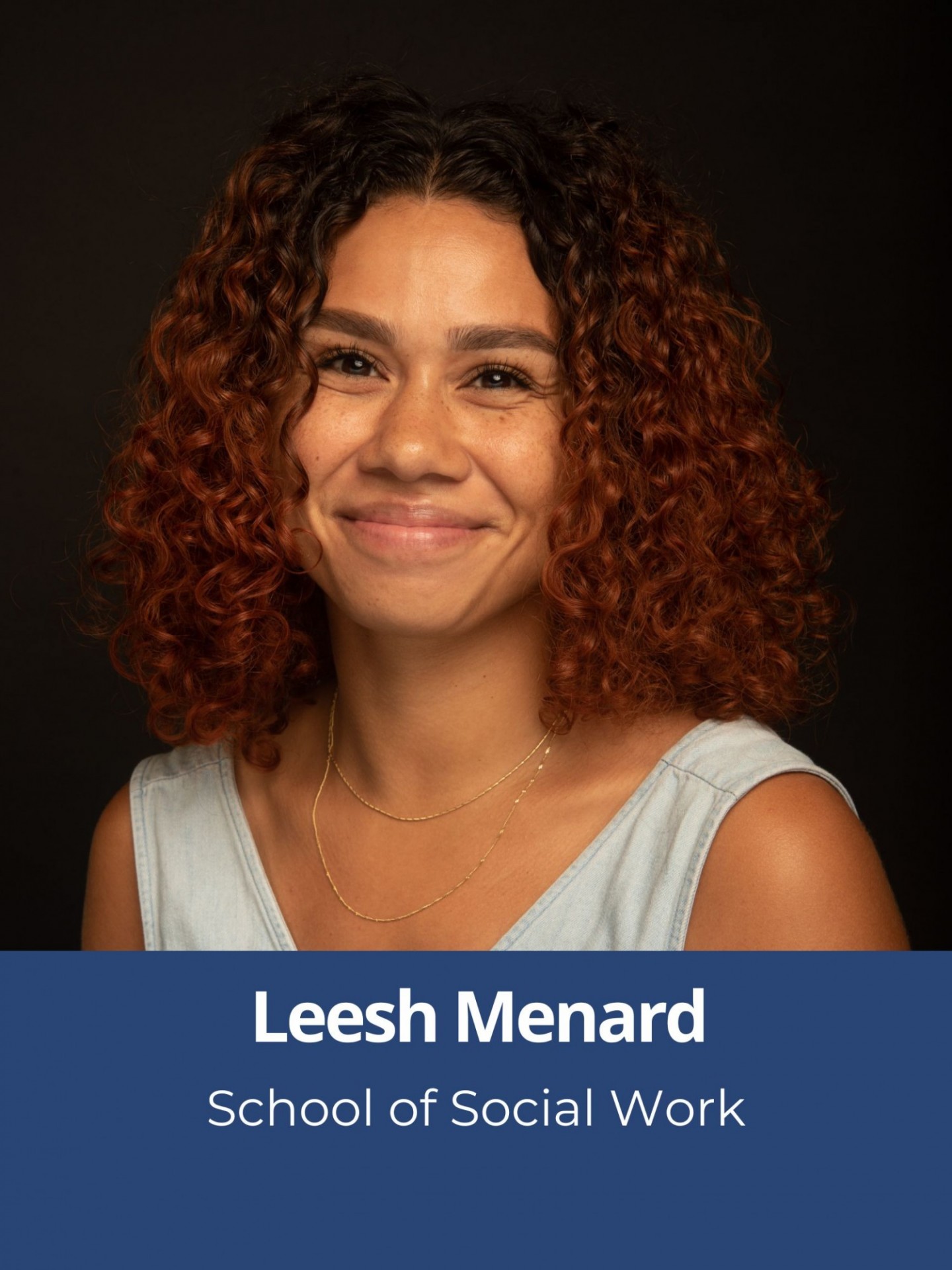 Headshot of Leesh Menard with their name underneath