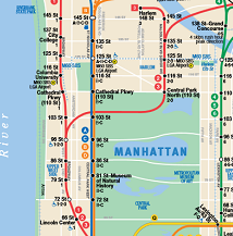 Map of MTA subway system
