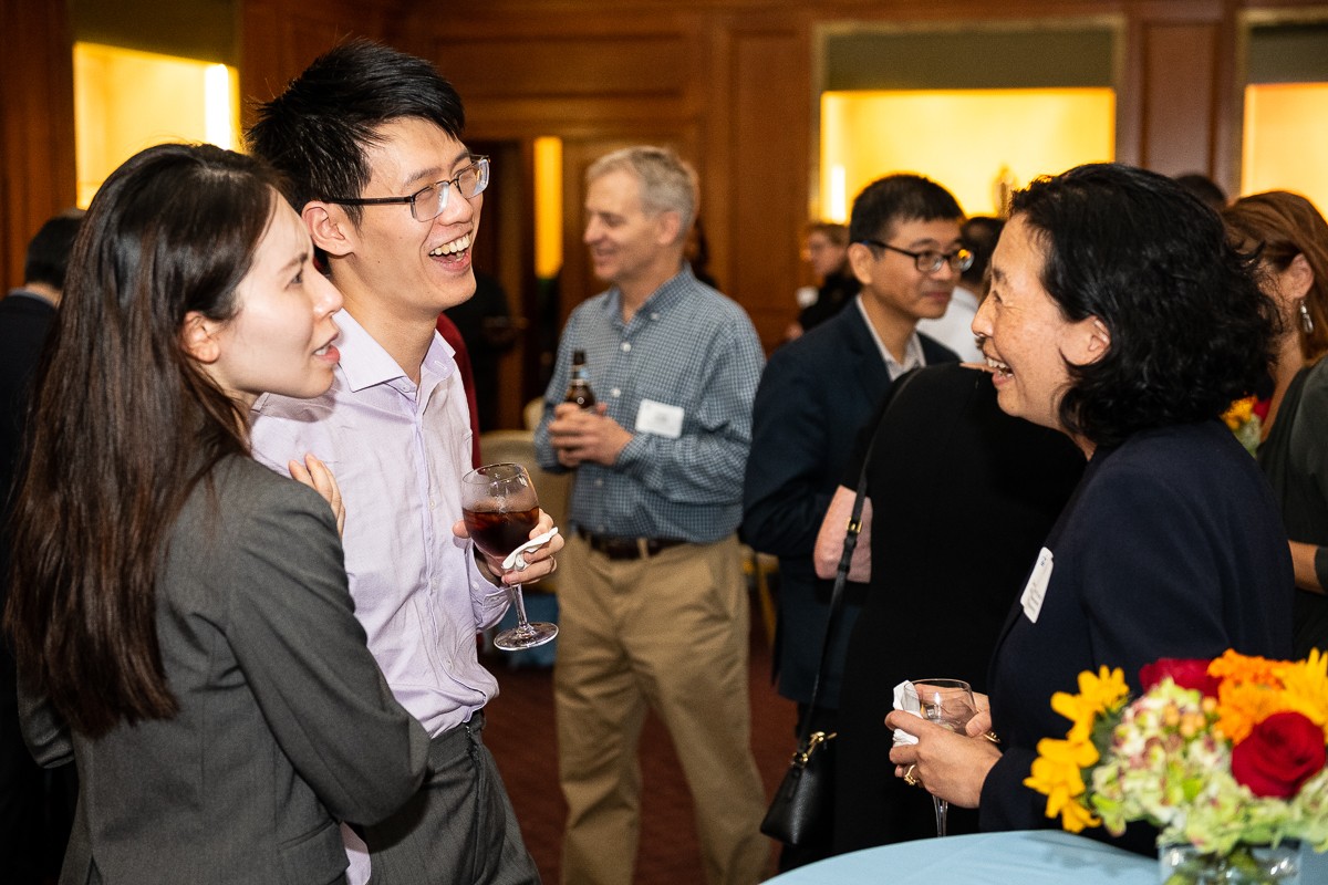 Sijia Cai, lawyer, and her newly-tenured husband Yuan Yang, Associate Professor of Materials Science and Engineering in the Department of Applied Physics and Applied Mathematics, spoke with Helen Lu, who is Senior Vice Dean of Faculty Affairs and Advancement at Columbia Engineering as well as Percy K. and Vida L.W. Hudson Professor of Biomedical Engineering and Professor of Dental and Craniofacial Engineering (in Dental Medicine). Left to Right: TK, Yuan Yang, Helen Wu