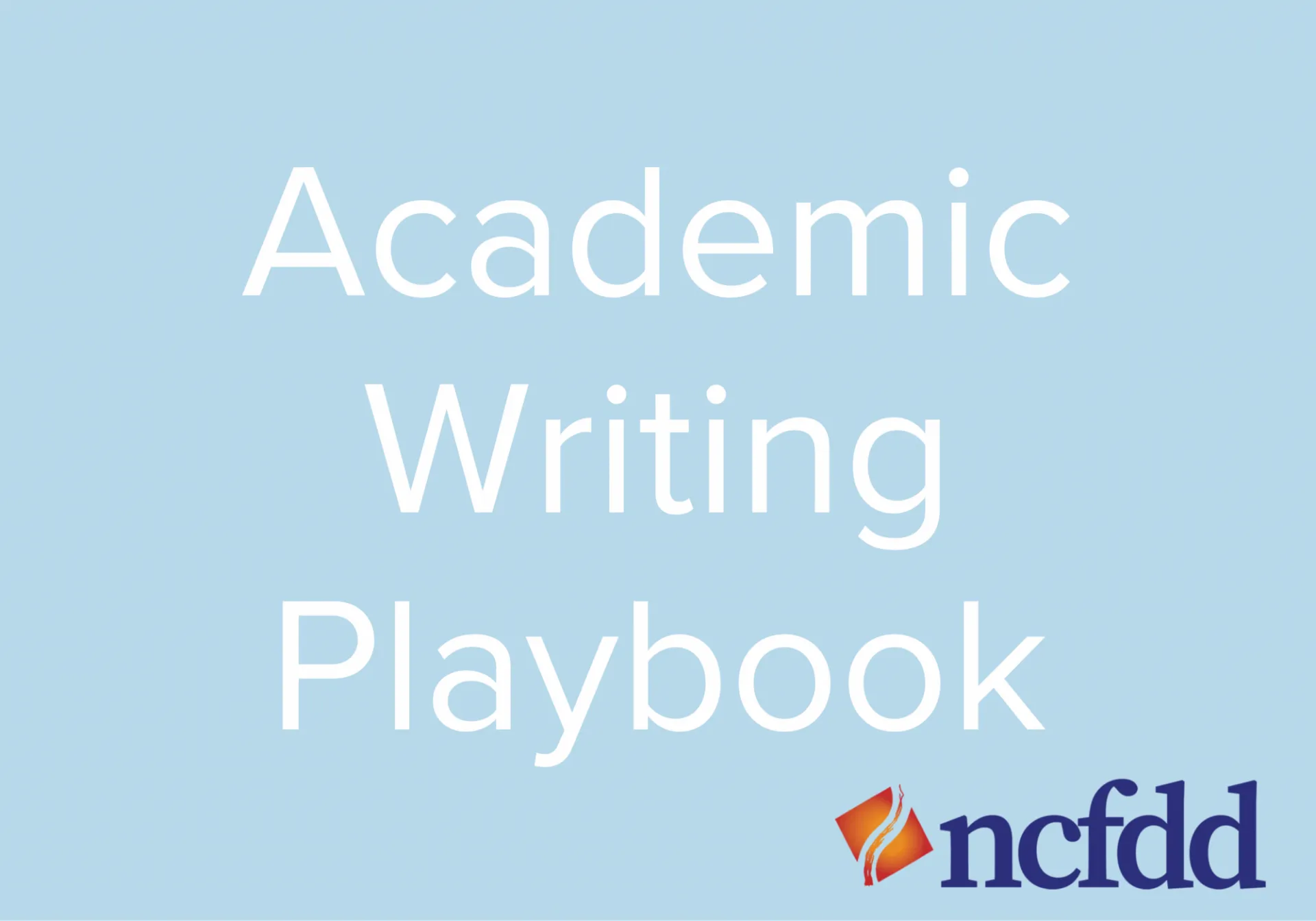 Academic Writing Playbook