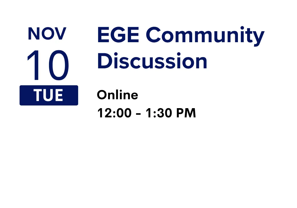 EGE Community Discussion