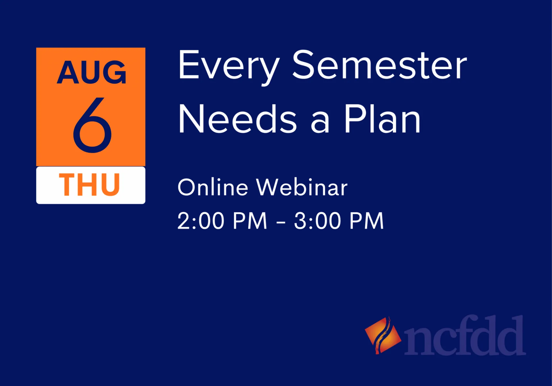 Every Semester Needs a Plan