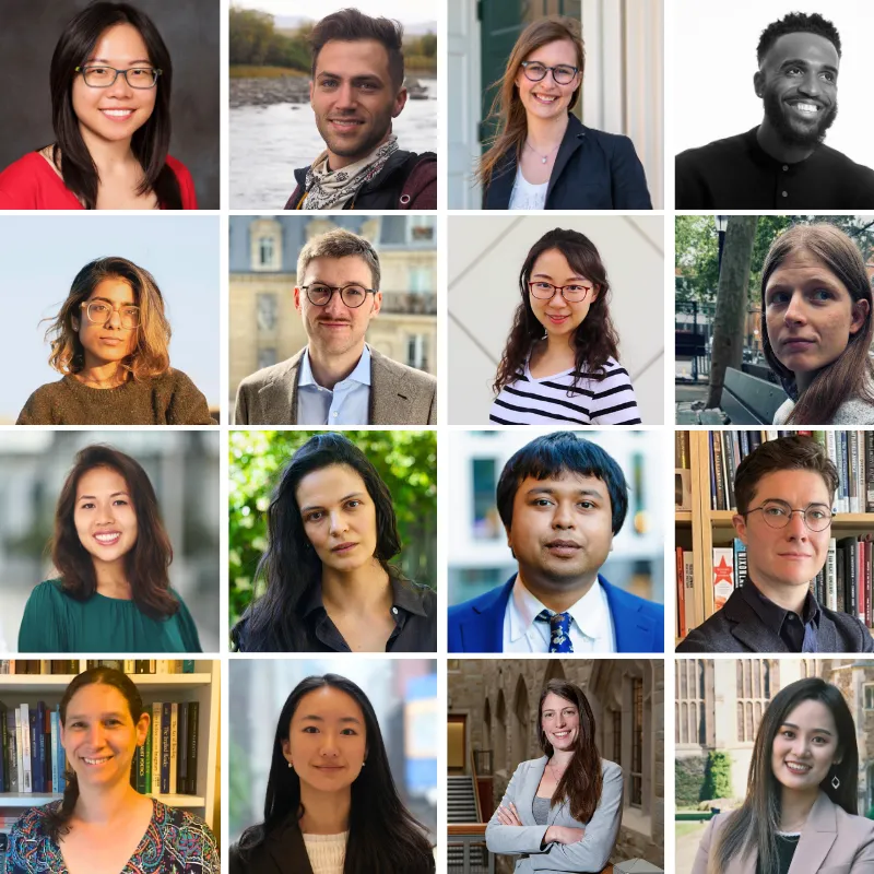 Head shots of 21 faculty in squares