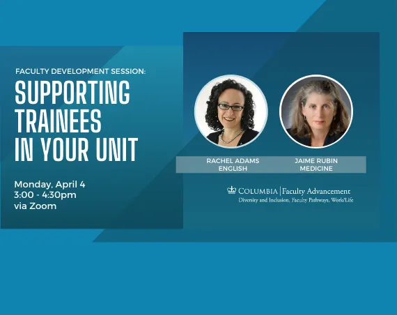 Supporting Trainees in Your Unit with head shots of Jaime Rubin and Rachel Adams