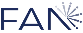 Faculty Advancement Network logo with letters FAN. The N has a fan graphic included in it