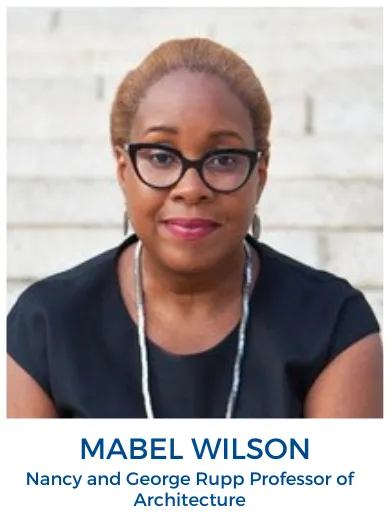 Mabel Wilson wearing black tshirt and necklace