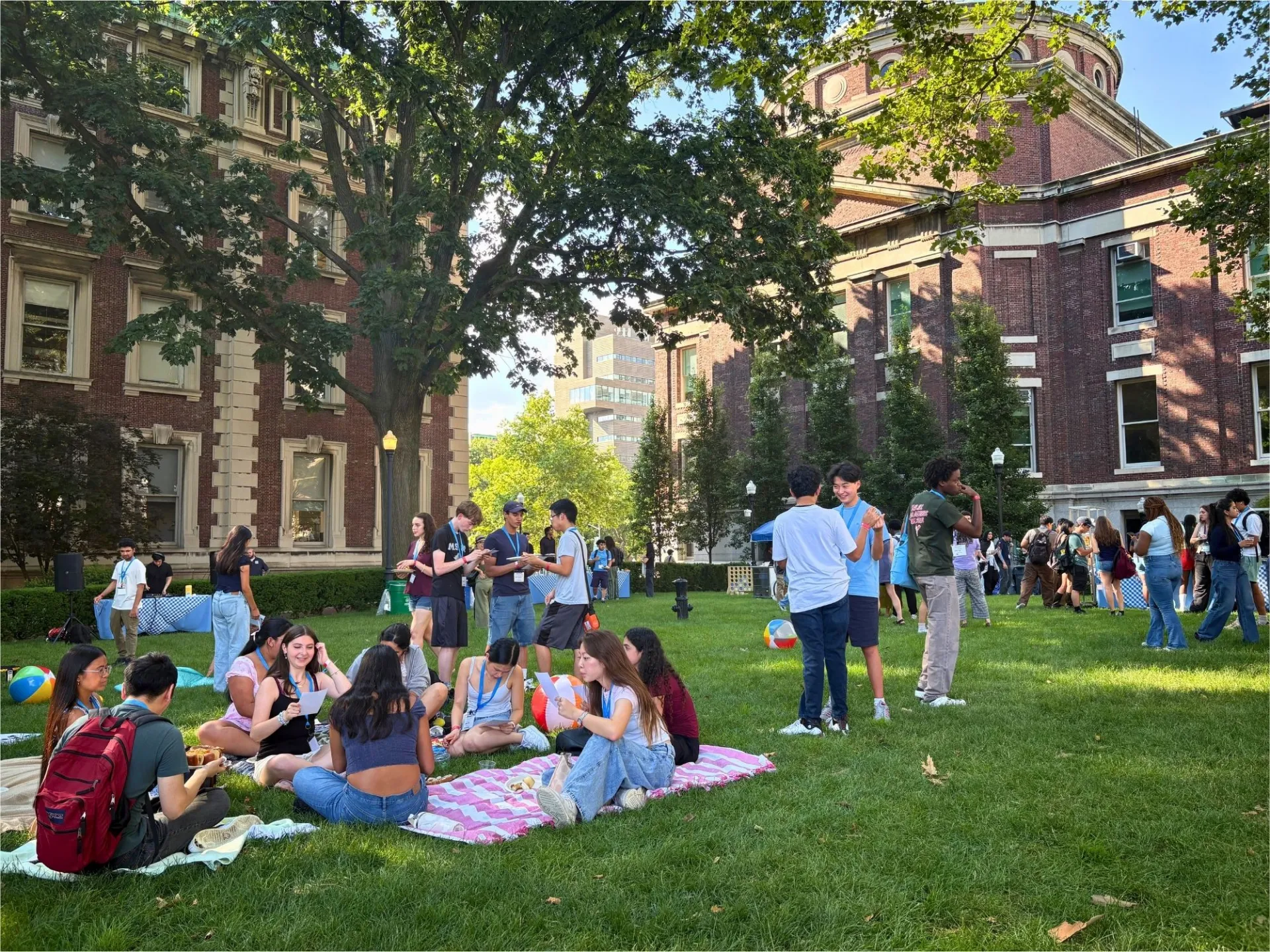 Cupp Pathways Students enjoying Campus Hangout on Math Lawns 