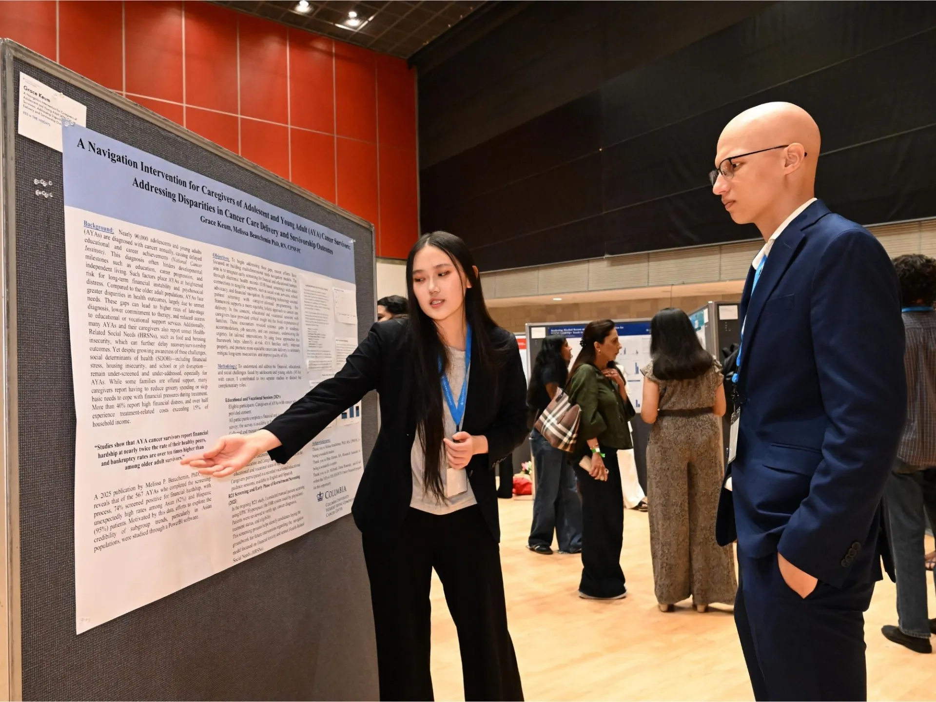 Student presenting research 