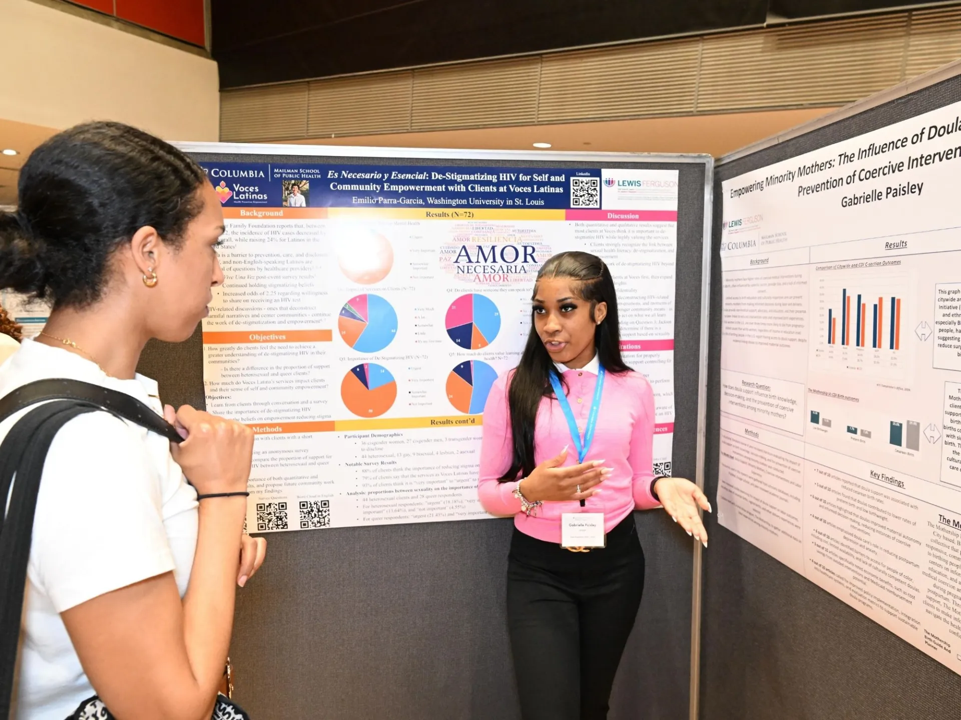 Student presenting research 