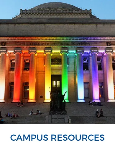 Low library in rainbow lights