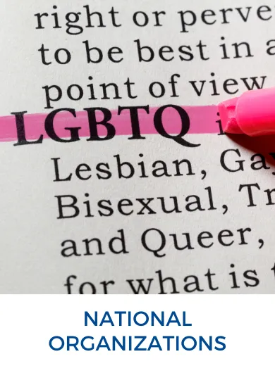 page with LGBTQ highlighted