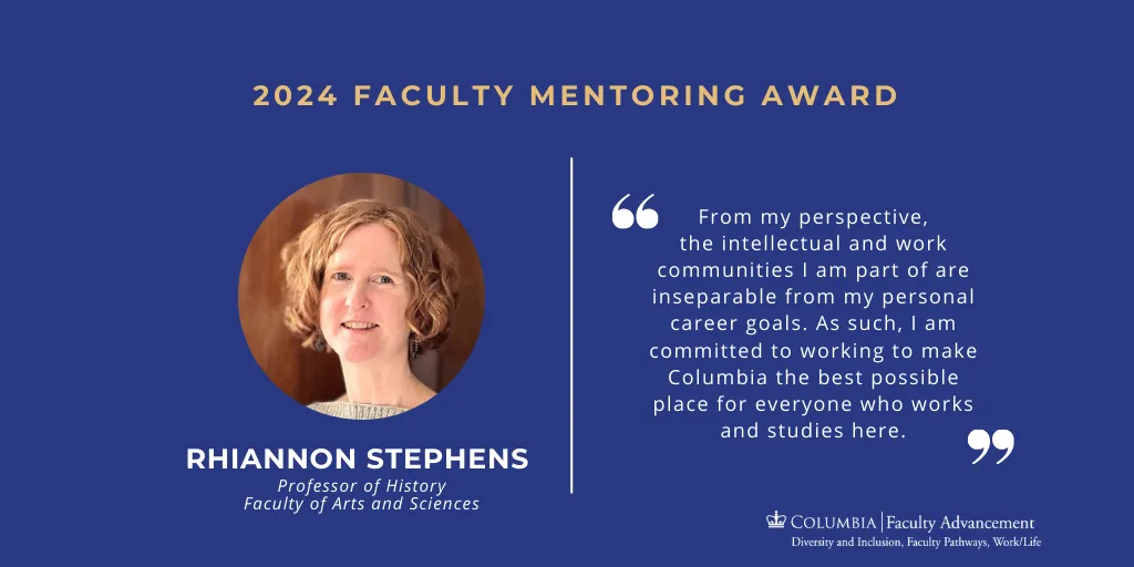 Head shot of Rhiannon Stephens and quote