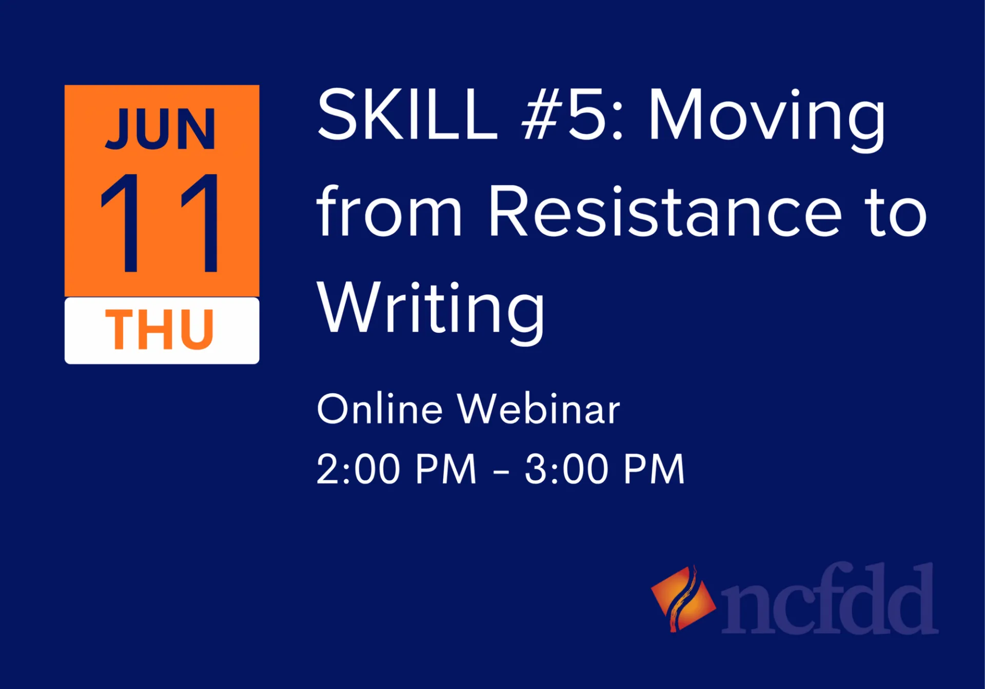 NCFDD Resistance to Writing