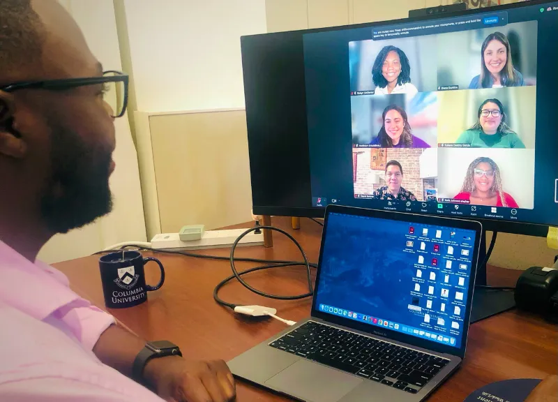 Man watching Connect @ Columbia: Leveraging LinkedIn as a Student
