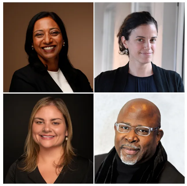 Top: Gita V. Johar and Elisa Konofagou. Bottom: Yamile M. Martí Haidar and Kendall Thomas.